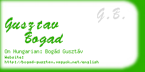 gusztav bogad business card